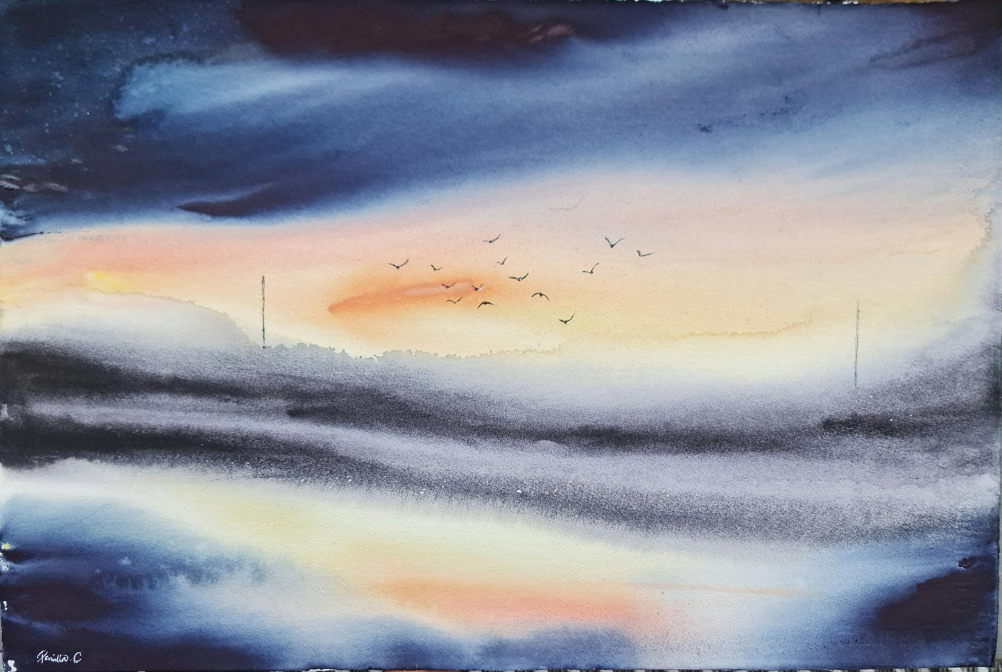 Morning Flight 38x56 cm