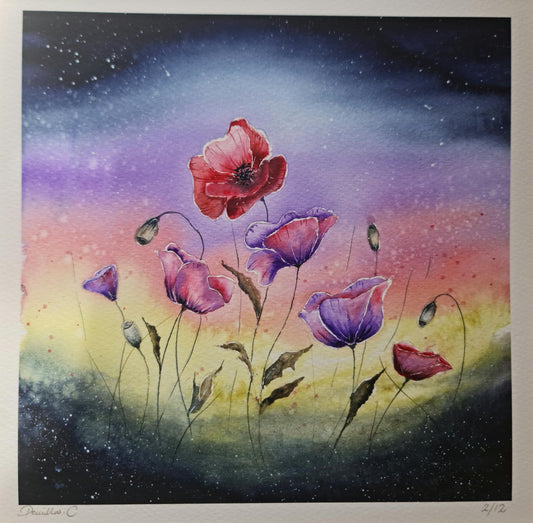 Fine Art Print "Vibrant Whispers" 20x20 cm