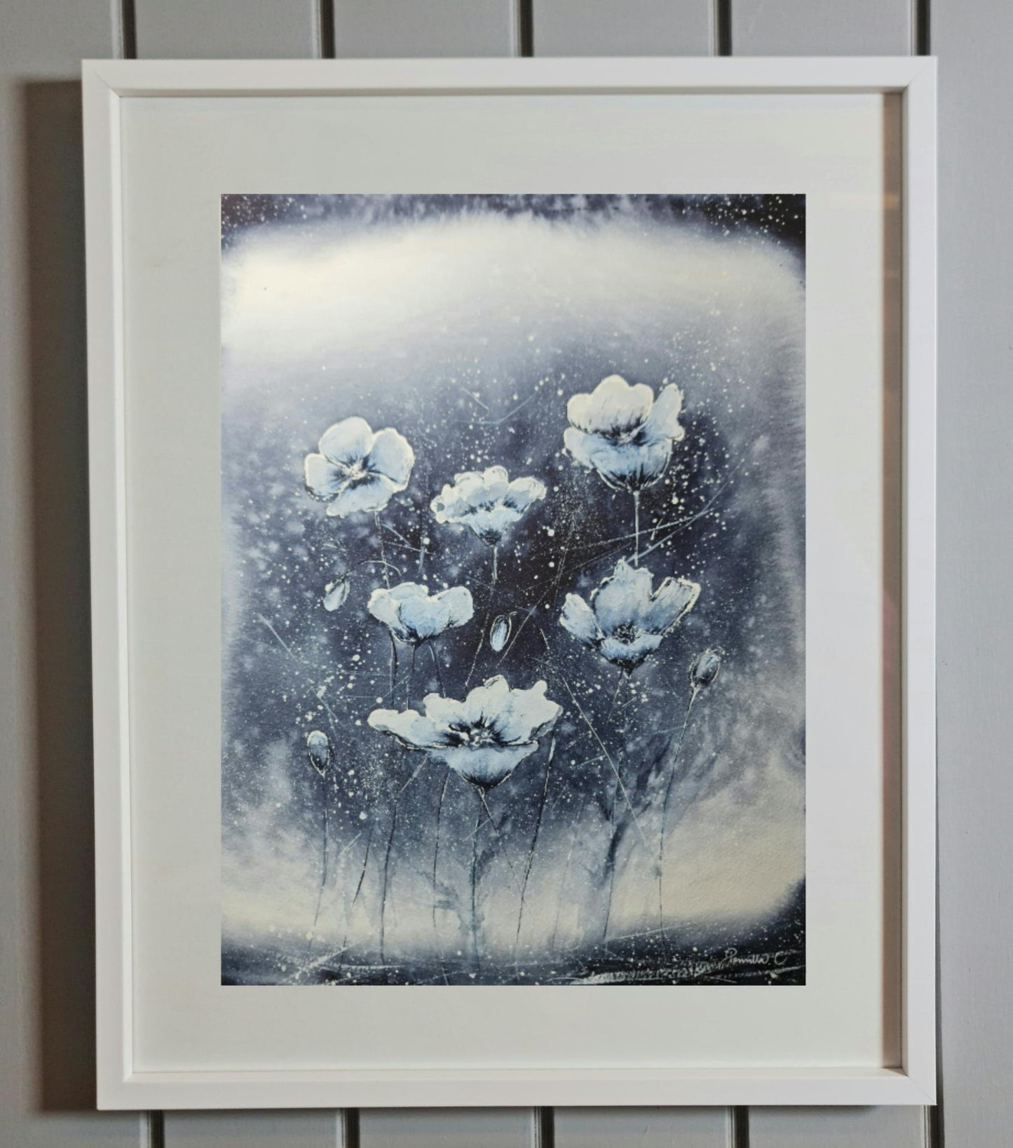 Frosted Winterpoppies- 30x40 cm