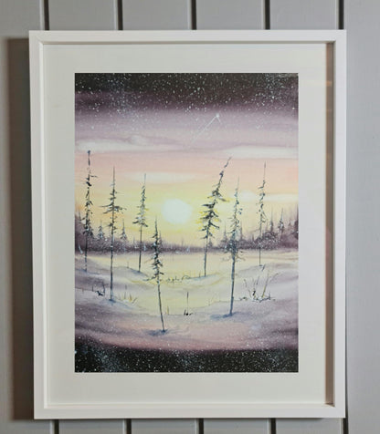 Golden Glow in the Frost- 30x40 cm